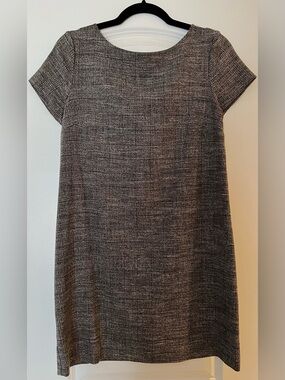 Zara Woman Black and White Tweed Shift Dress